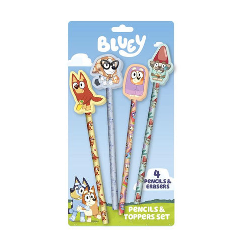 Bluey - Pencils & Toppers Set