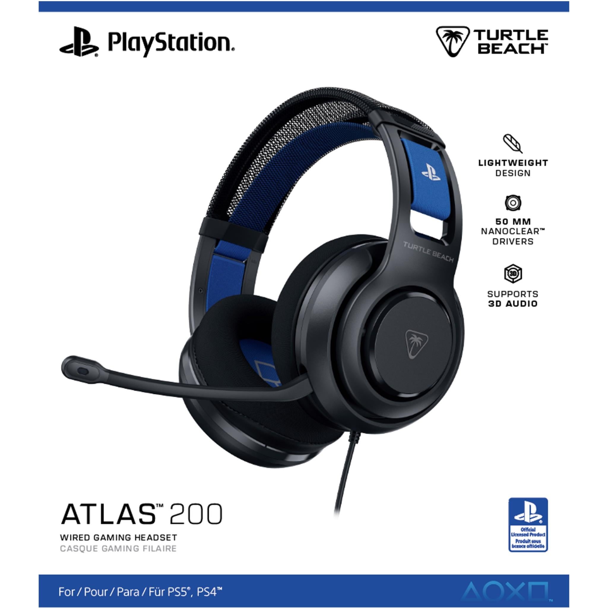 TurtleBeach®Atlas™200WiredGamingHeadsetforPlayStation(Black)