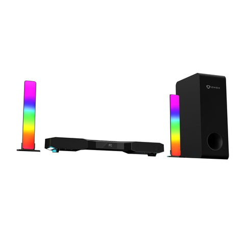 ONEX ThunderBeam 2.1 RGB Gaming Soundbar with Smart Light Bars & Subwoofer