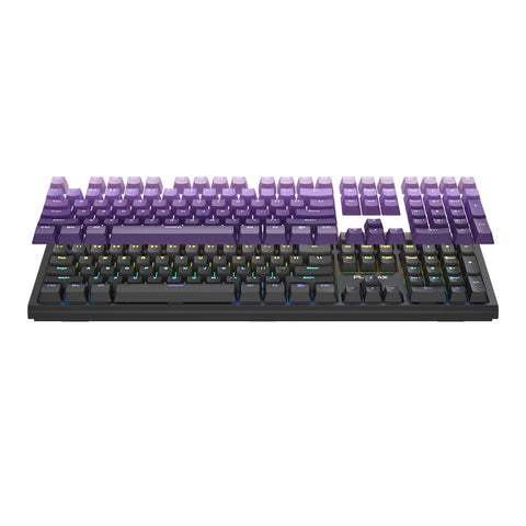Playmax PRO Black RGB Mechanical Gaming Keyboard (Purple Bonus Key Caps)