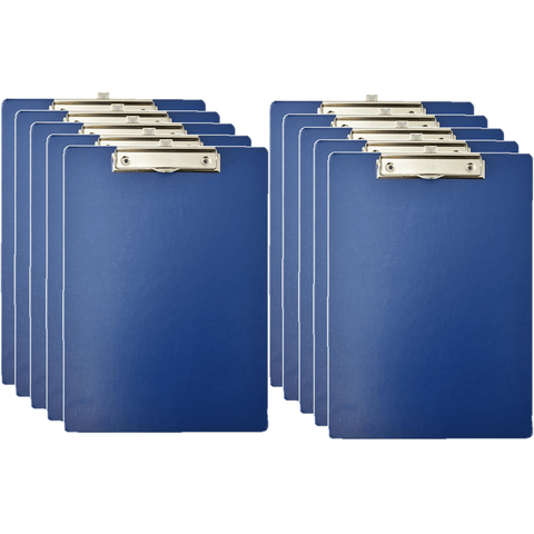Pack 10 Bantex Clipboard A4 Blue Bulk