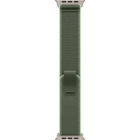 Apple Watch 49mm [Green/Neon] Trail Loop [S/M] [Natural Titanium Finish]