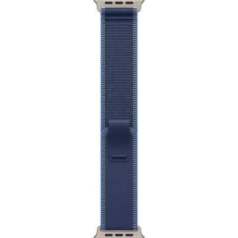 Apple Watch 49mm [Blue/Bright Blue] Trail Loop [M/L] [Natural Titanium Finish]