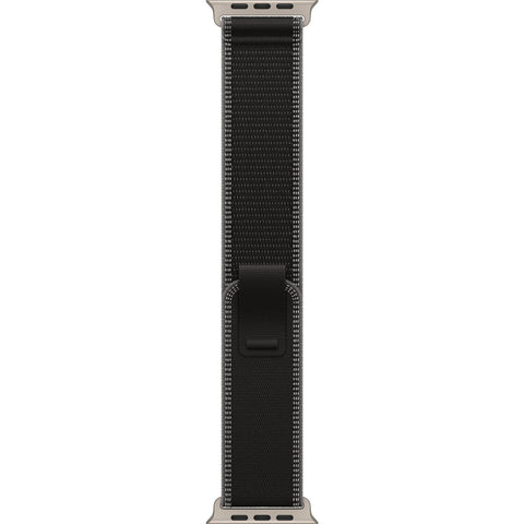 Apple Watch 49mm [Black/Charcoal] Trail Loop [S/M]  [Natural Titanium Finish]