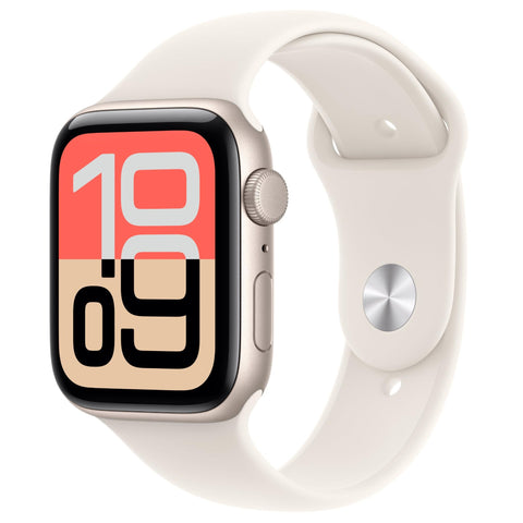 Apple Watch SE 3 44mm Starlight Aluminium Case GPS Sport Band (S/M) [2025]