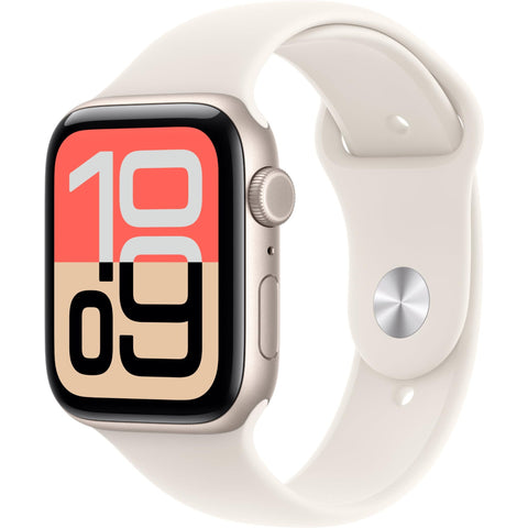 Apple Watch SE 3 44mm Starlight Aluminium Case GPS + Cellular Sport Band (S/M) [2025]