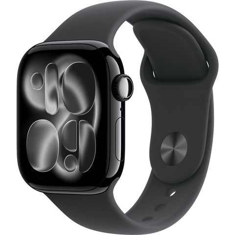 Apple Watch Series 11 42mm Jet Black Aluminium Case GPS + Cellular Sport Band (M/L) [Black]