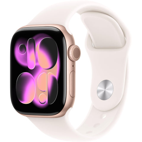 Apple Watch Series 11 42mm Rose Gold Aluminium Case GPS + Cellular Sport Band (S/M) [Light Blush]