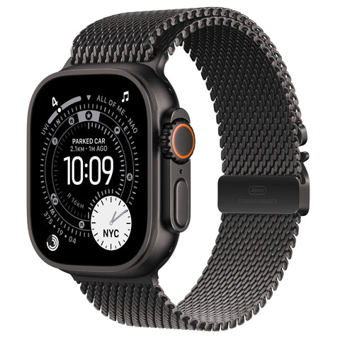 Apple Watch Ultra 3 49mm Black Titanium Case GPS + Cellular Milanese Loop (Medium)