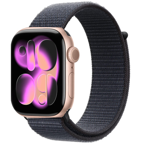 Apple Watch Series 11 46mm Rose Gold Aluminium Case GPS Sport Loop [Black][~Refurbished]
