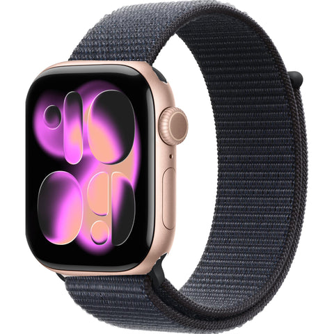 Apple Watch Series 11 46mm Rose Gold Aluminium Case GPS Sport Loop [Black][~Refurbished]