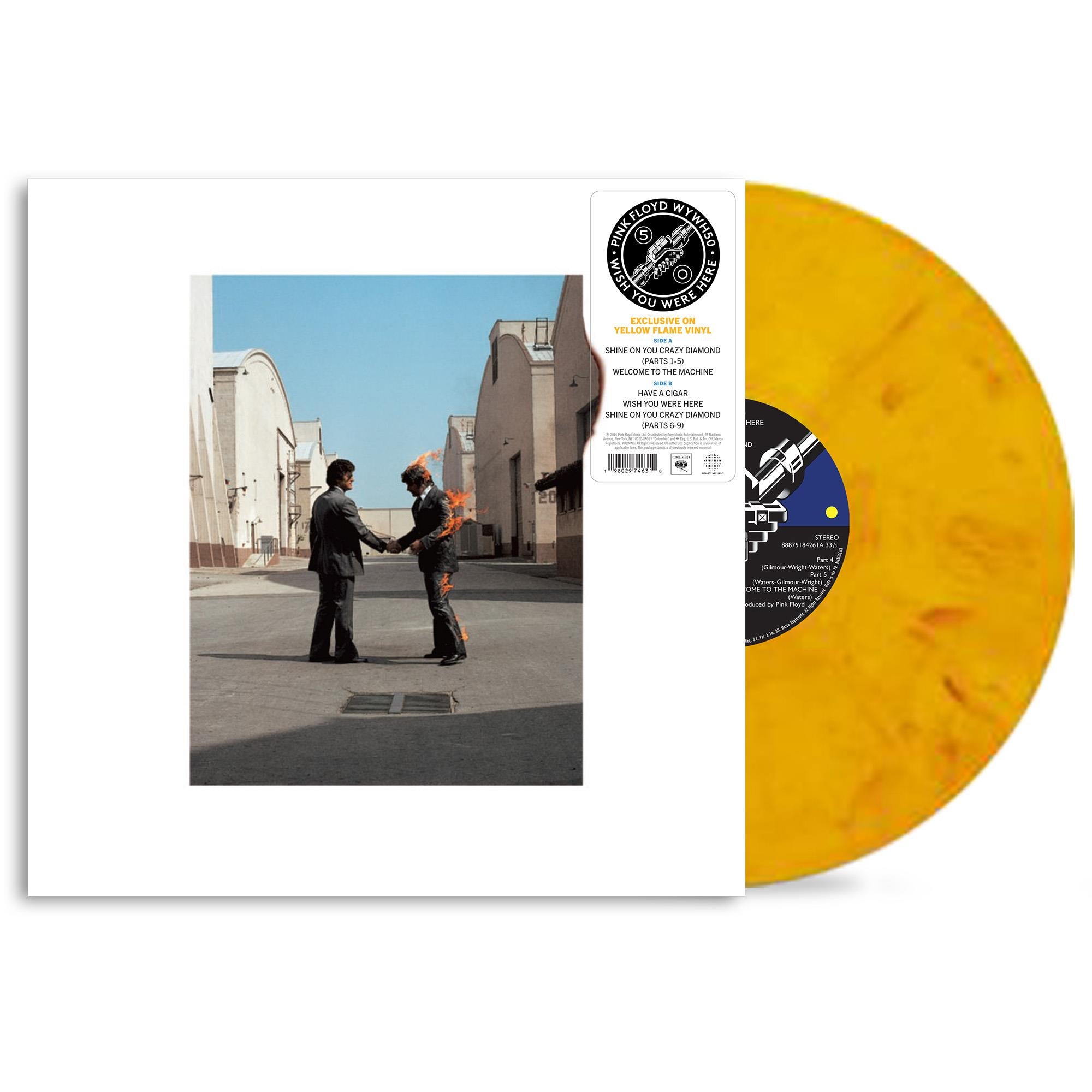 Wish You Were Here 50 (Yellow Flame Vinyl) JB Hi-Fi