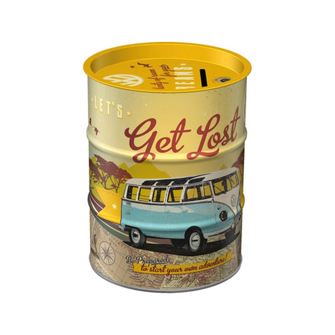 Nostalgic-Art Money Box Oil Barrel VW Get Lost 9.3x9.3x11.5cm
