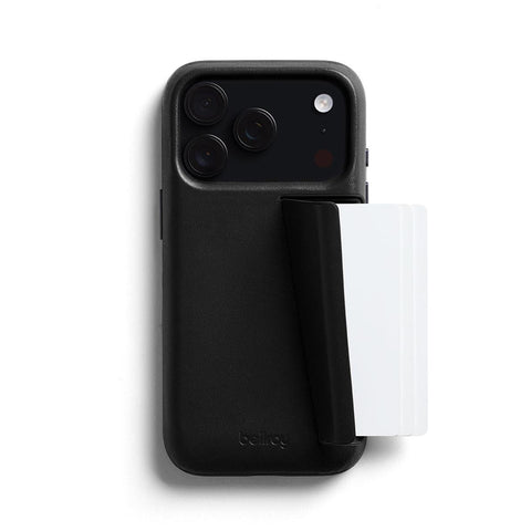 Bellroy Leather 3-Card Case for iPhone 17 Pro (Black)