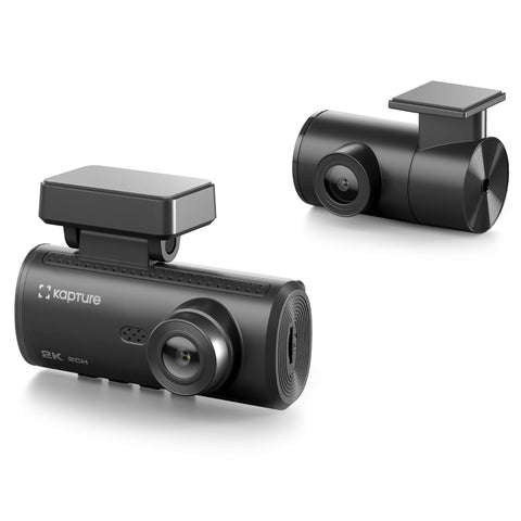 Kapture KPT-1124 2K Front & 1080p Rear Dash Camera with 3.2" Screen GPS Logger
