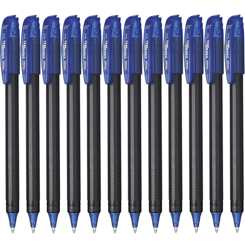 Pentel Box 12 EnerGel BL417 Gel Roller Pen 0.7mm (Blue)