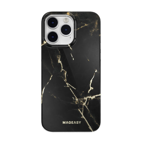 Mageasy Marble Case iPhone 14 Pro - Pearl Black