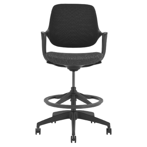 Desky Evoque Low Back Office Chair - Black / Yes