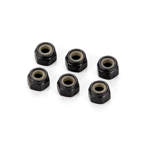 Atrek Steel 3mm Nyloc Nuts 6Pcs - Black