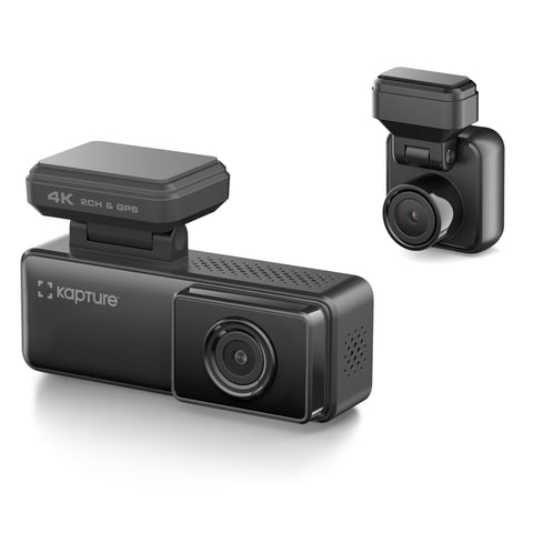Kapture KPT-2400 4K Front and Rear Discreet Dashcam with Wi-Fi and GPS