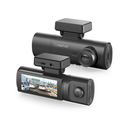 Kapture KPT-3300 4K Front & 1080p Rear Dash Camera with 3.2" Screen GPS Logger