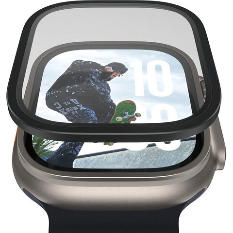 PanzerGlass Metal Frame Screen Protector for Apple Watch Ultra 2/3 49mm (Black)