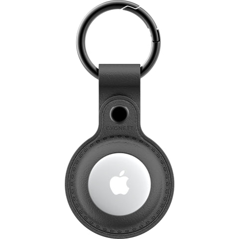 Cygnett StyleTrack Leather AirTag Case (Black)