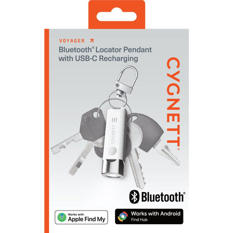 Cygnett Voyager Omni Pendant with Torch with FindMy Google and Apple (White)