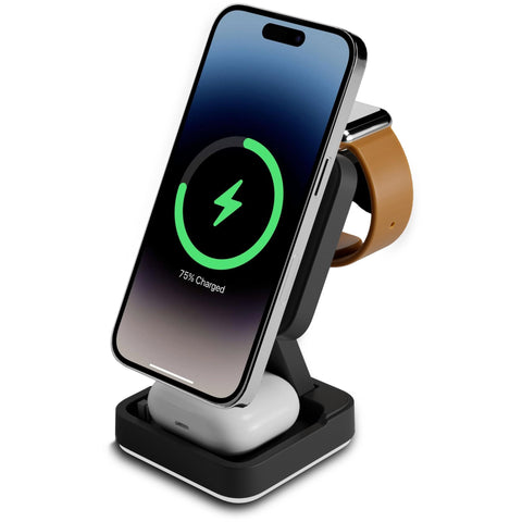 Cygnett Charge and Connect 3-in-1 Wireless Charger with Night Light