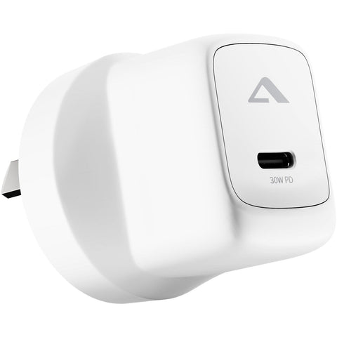 Alogic Rapid Power 30W USB-C Mini GaN Wall Charger (White)