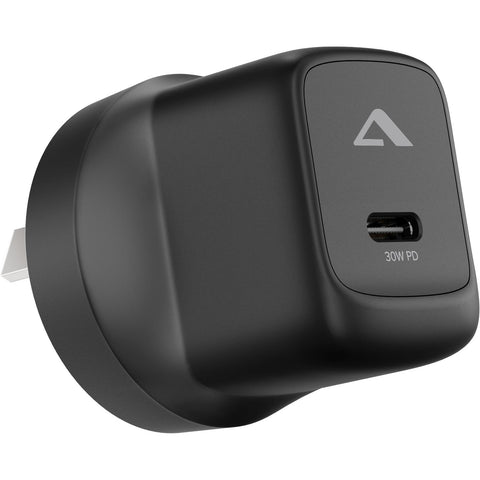 Alogic Rapid Power 30W USB-C Mini GaN Wall Charger (Black)