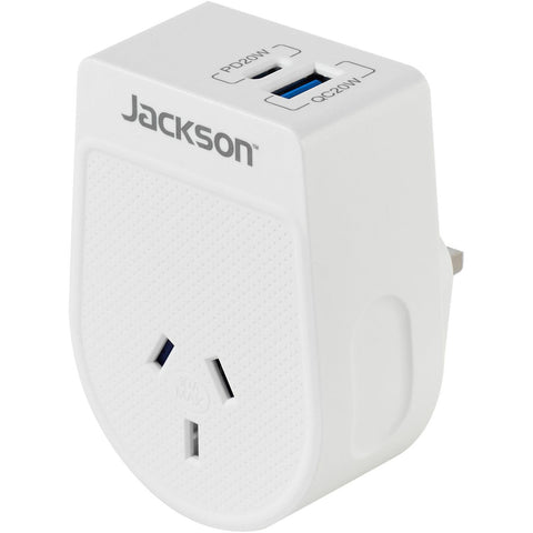 Jackson MOVE Rapid Charge PD20W USB-C/A Outbound Travel Adaptor for UK, HK & More
