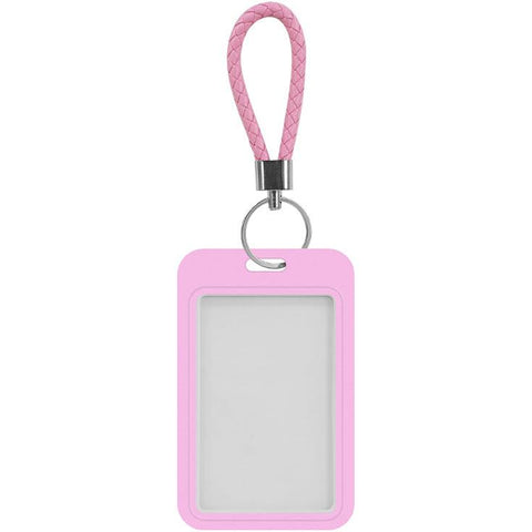 XCD Swipe Card Holder with Mini Wrist Strap (Pink)