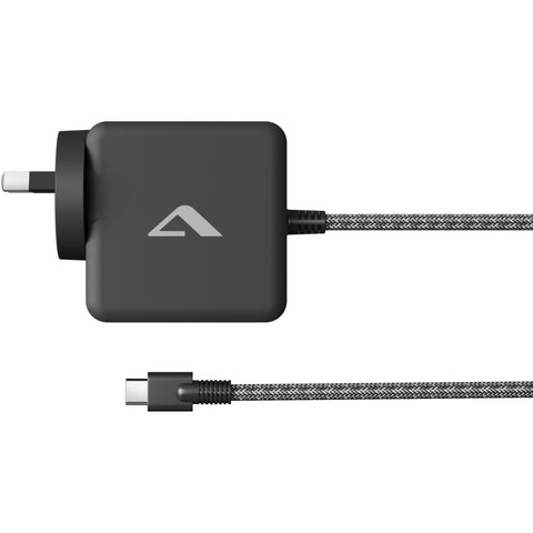 ALOGIC Rapid Power 65W Wall GaN Charger with Fixed USB-C Cable (Black)