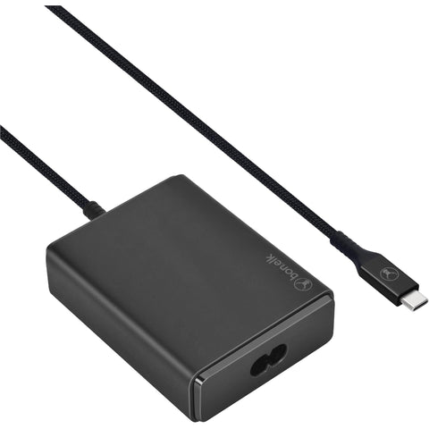 Bonelk Long-Life 100W PD GaN Desktop Charger with In-built USB-C Cable 1.5m (Black)