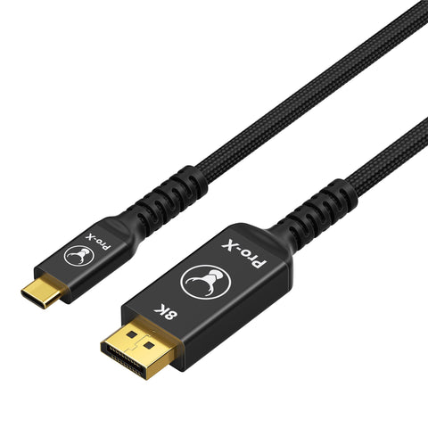 Bonelk Pro-X Long-Life USB-C to DisplayPort Cable, 8k 60Hz 1.5 (Black)