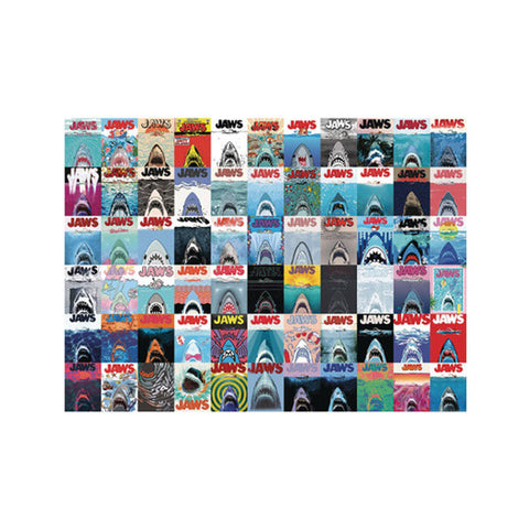 Aquarius 500pc JAWS Movie Cardboard Shark Puzzle/Fun Box Set 36x48cm 14y+