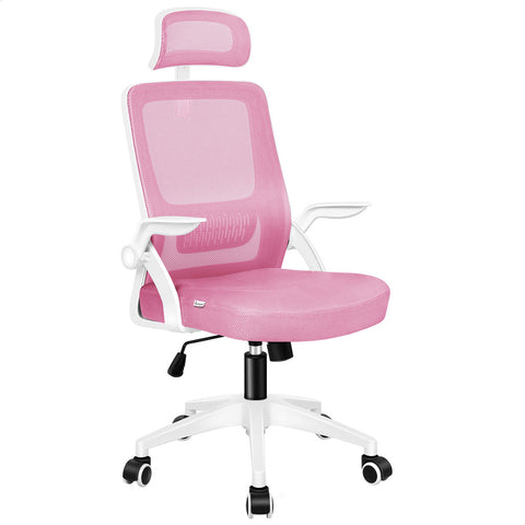 ALFORDSON Mesh Office Chair Executive Fabric Seat Tilt Computer (Pink)