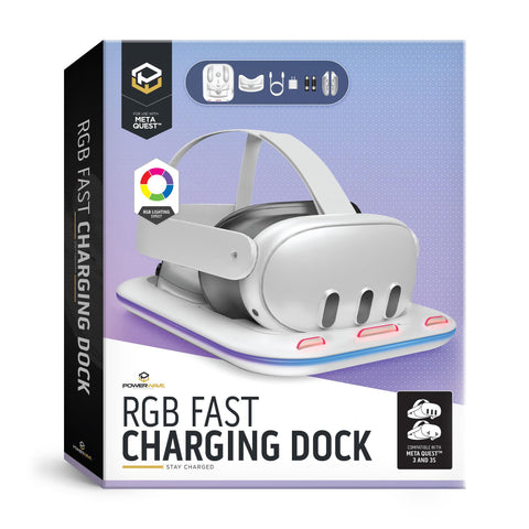 Powerwave RGB Fast Charging Dock for Meta Quest 3 & 3S