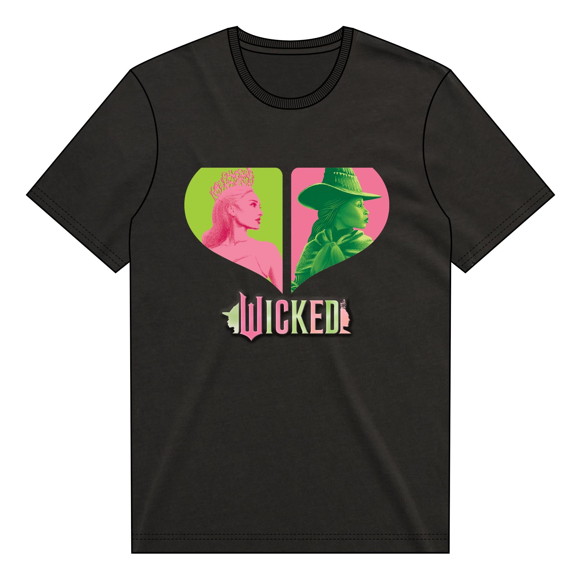 Wicked - Glinda & Elphaba T-Shirt (XXL) - JB Hi-Fi