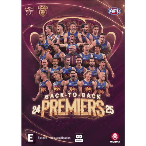 AFL Brisbane Lions Back-To-Back Premiers 2024 & 2025
