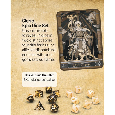 Dungeons & Dragons Beadle & Grimm's EPIC Dice Set & Rolling Tray Cleric