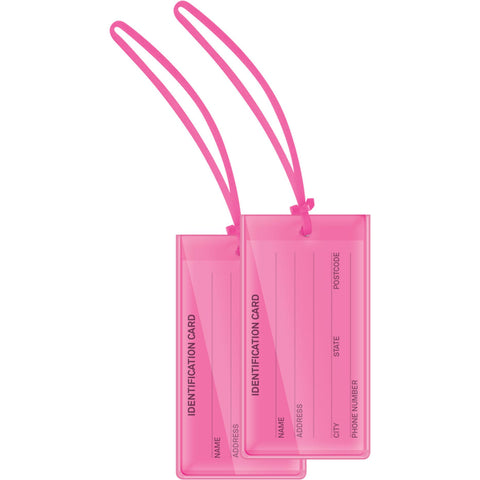 Terminal 2 Luggage Jelly Tags 2 Piece (Pink)