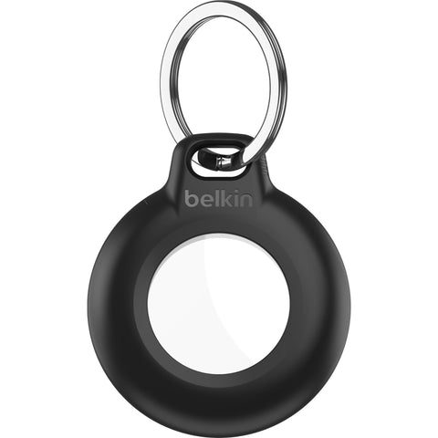 Belkin Waterproof Secure AirTag Holder with Key Ring (Black)