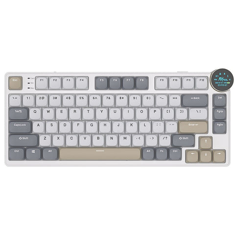 Royal Kludge RK N80 Tri mode RGB Hot Swap Keyboard - Red Switch (Pearly Dawn)