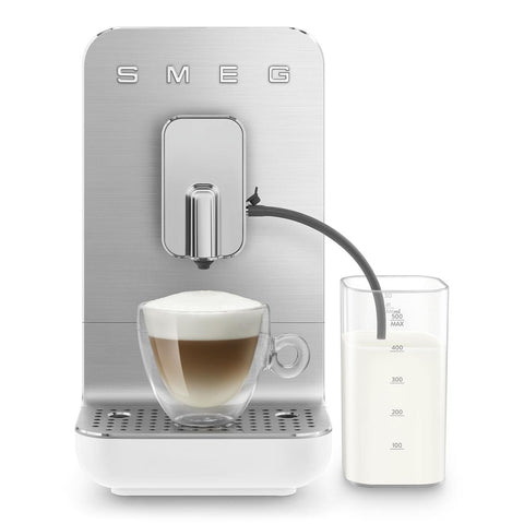 Smeg BCC13 Bean to Cup Fully Automatic Coffee Machine with AutoMilk (Matte White)