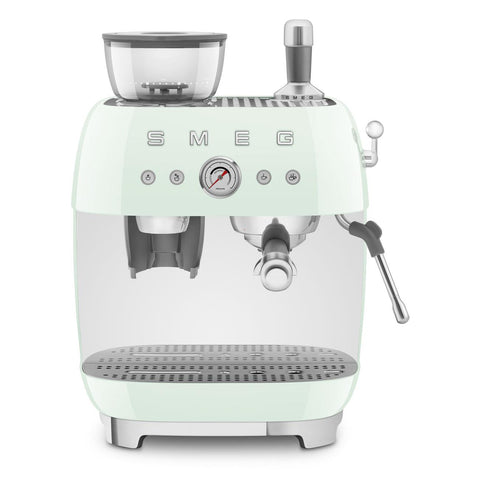 Smeg 50's Style Espresso Manual Coffee Machine with Grinder (Pastel Green)