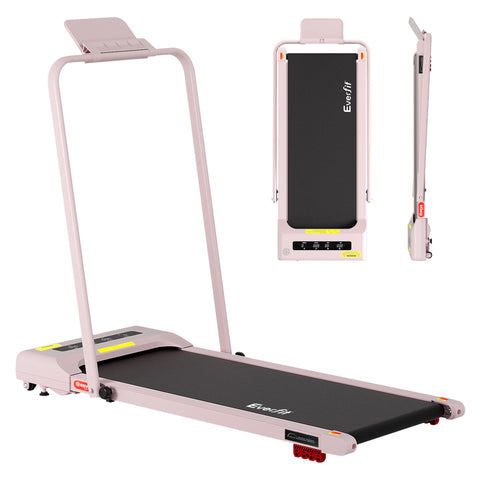 Everfit Treadmill Electric Walking Pad Incline Under Desk 380mm (Pink)