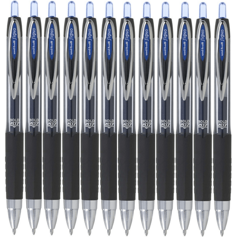 Uni-Ball UMN-207 Signo Gel Pen 1.0mm Blue (12)