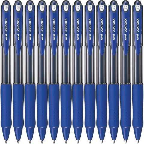 Uni-Ball SN-100 Laknock Retractable Ballpoint Pen Medium 1.0mm (Blue) [Box 12]